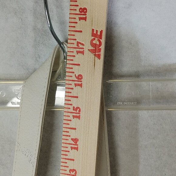 Maison Blanche White Pebbled Leather Purse NWT Handle & Shoulder Strap Vtg OOB - Picture 12 of 15